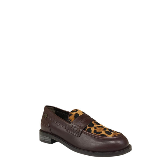 Mocassini donna "Janet&Janet" J-500 Collezione Autunno/Inverno - Bordeaux e leopardato