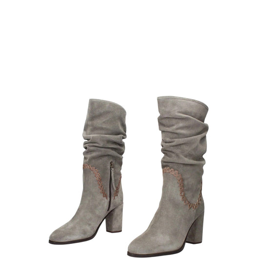 Stivali donna "Janet&Janet" J-524 Collezione Autunno/Inverno pelle scamosciata - Pietra