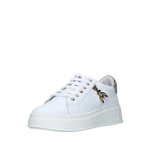 Sneakers donna "Patrizia Pepe" PPJ303 Collezione Primavera/Estate 2026 - Bianco e Oro