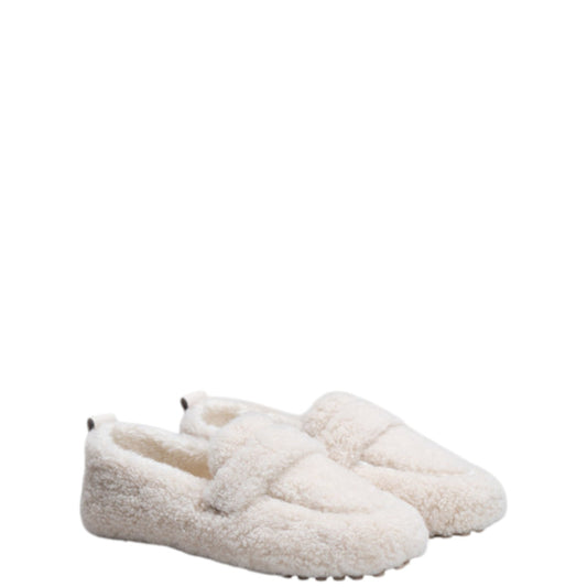 Mocassini donna "Massimo Santini" PIXIE Shearling Collezione Autunno/Inverno - Avorio