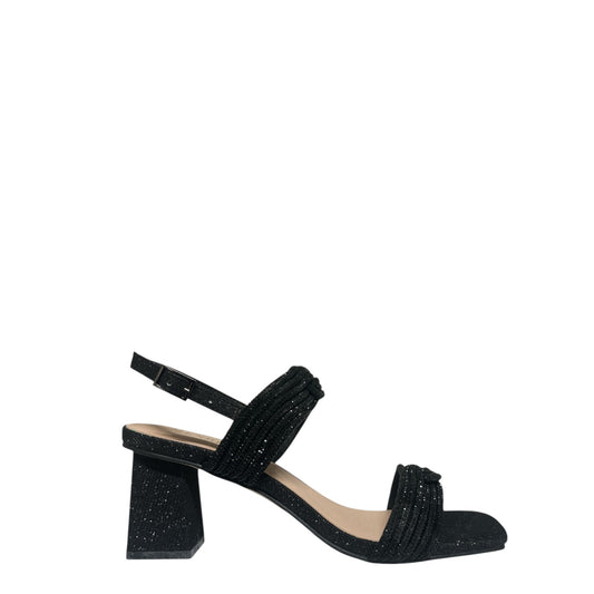 Sandali donna "Menbur" 23528 Collezione Primavera/Estate 2026 con glitter - Nero