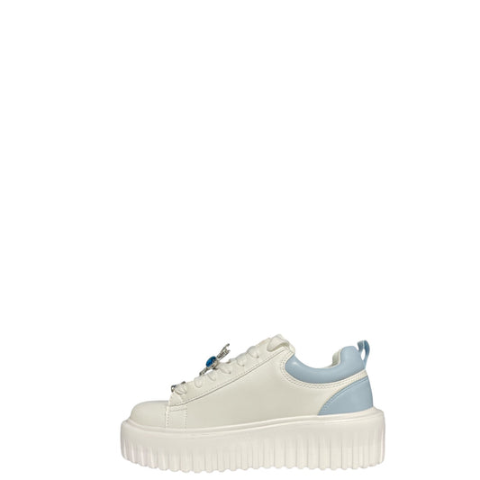 Sneakers donna "Braccialini" BA123 Collezione Primavera/Estate 2026 - Bianco e Azzurro