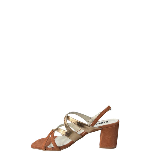 Sandali donna "CARMENS" A53224 Collezione Primavera/Estate 2026 - Tabacco e Oro