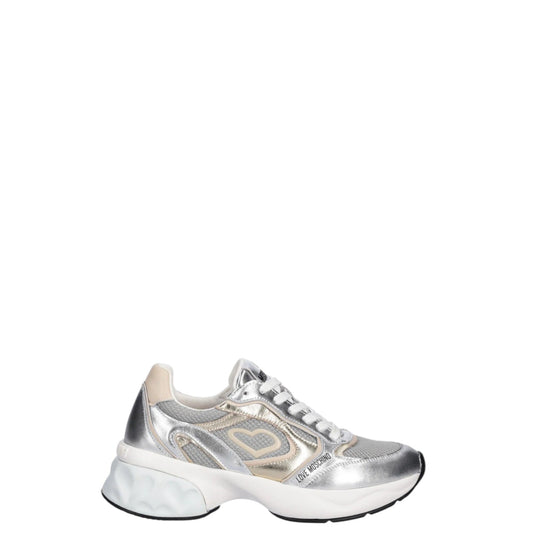 Sneakers donna "Love Moschino" JA15296G1MIQG90A Collezione Primavera/Estate 2026 - Argento e Platino multi