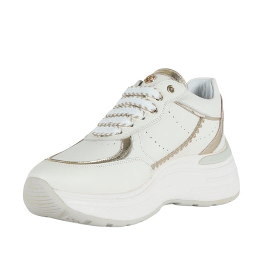 Sneakers donna "Janet & Janet" J-060 Collezione Primavera/Estate 2026 - Bianco e Oro