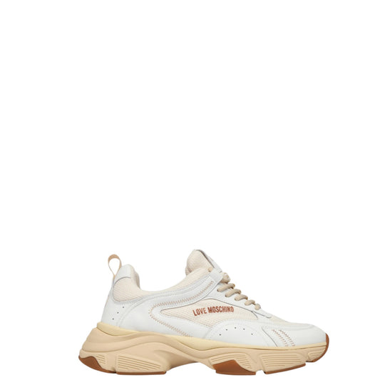 Sneakers donna "Love Moschino" JA15426G1OIQ411A Collezione Primavera/Estate - Avorio e Bianco