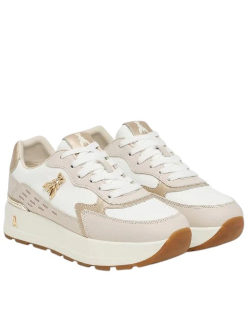 Sneakers donna "Patrizia Pepe" PPJ917 Collezione Primavera/Estate 2026 - Bianco e Tortora
