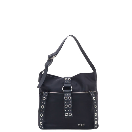 Borsa donna a spalla e a mano "CULT" NORAH Collezione Autunno/Inverno - Nero