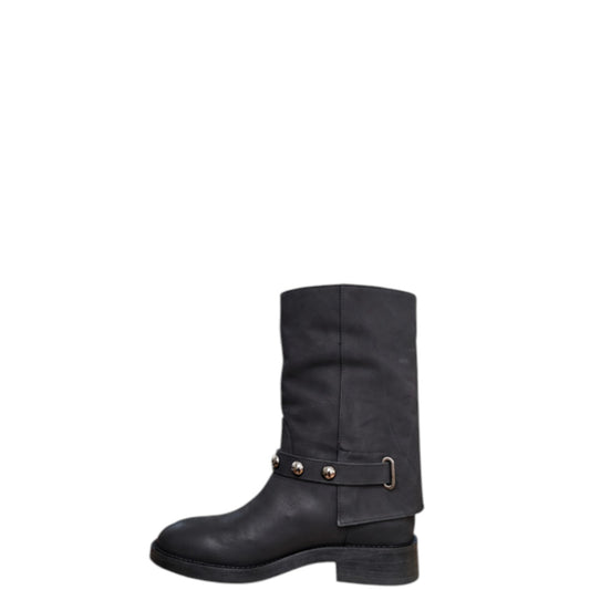 Stivali bikers donna "Noa A." ART.117 Collezione Autunno/Inverno - Nabuk Nero