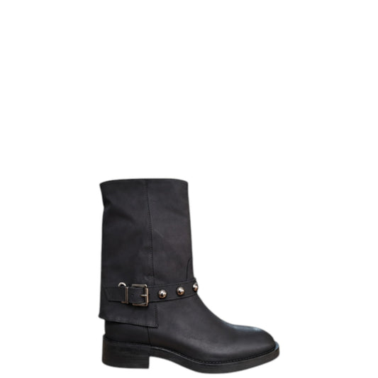 Stivali bikers donna "Noa A." ART.117 Collezione Autunno/Inverno - Nabuk Nero