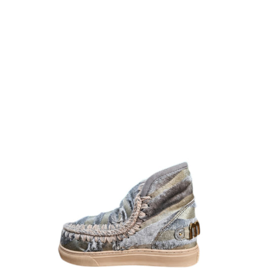 Stivaletti donna "Mou" POSGOL Collezione Autunno/Inverno Big Metallic - Grigio e Platino