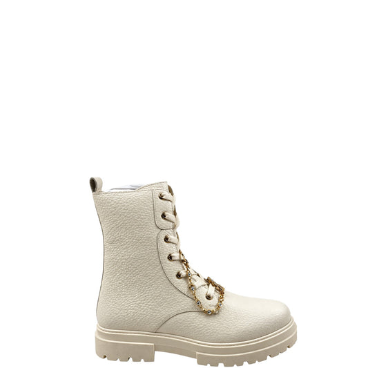 Anfibi donna "Patrizia Pepe" PPK856 Collezione Autunno/Inverno - Crema