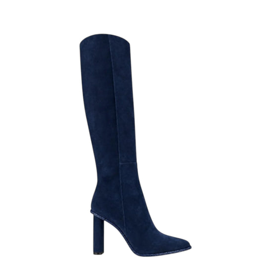 Stivali donna "Tamara Mellon" 853-100 Leonardo Collezione Autunno/Inverno in camoscio - Blu