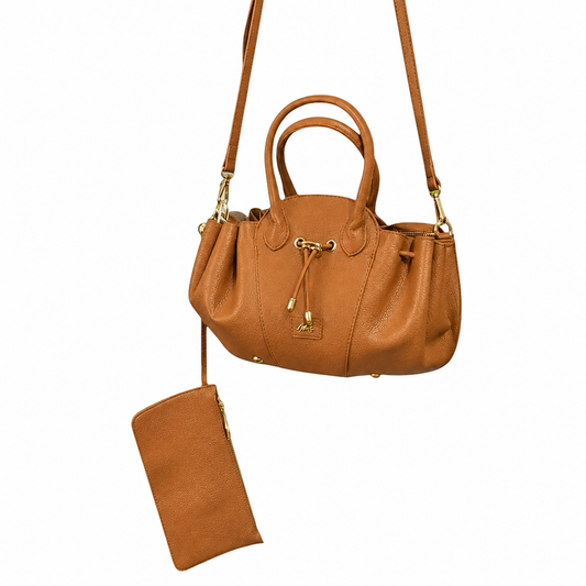 Borsa donna a mano "Mariella Burani" MB013# Collezione Autunno/Inverno con tracolla - Cuoio