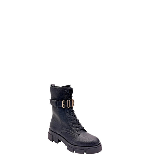 Anfibi donna "Guess" FL8MDXELE10 Collezione Autunno/Inverno lettere charms - Nero