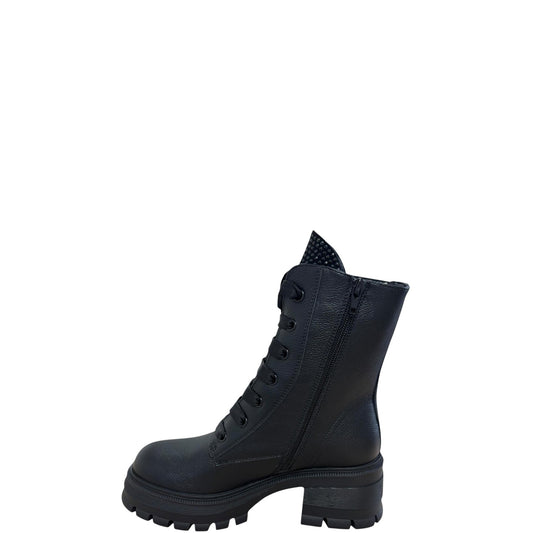 Anfibi donna "Keys" K-11703 Collezione Autunno/Inverno con strass - Nero