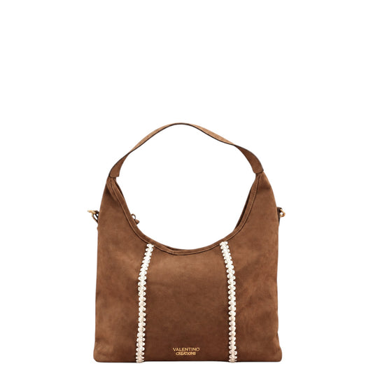 Borsa donna a spalla e tracolla "Valentino Creations" VC529 Collezione Autunno/Inverno - Tabacco