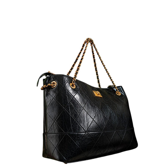 Borsa donna a mano e spalla "Valentino Creations" VC2021 Collezione Autunno/Inverno - Nero