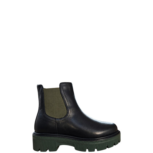 Stivaletti donna "Shooters" S24119-01 Collezione Autunno/Inverno - Nero e Verde Militare