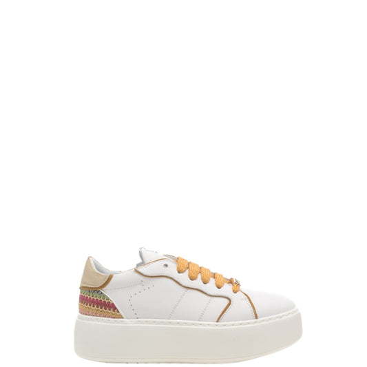 Sneakers donna "Janet & Janet" J-003 Collezione Primavera/Estate 2026 - Bianco e Senape