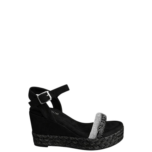 Sandali con zeppa donna "Menbur" 25365 Collezione Primavera/Estate 2026 - Nero