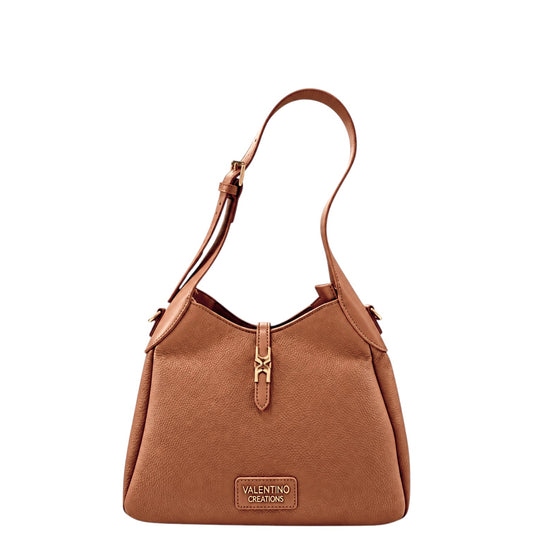 Borsa donna a spalla e tracolla "Valentino Creations" VA-7082 Collezione Autunno/Inverno - Caramel