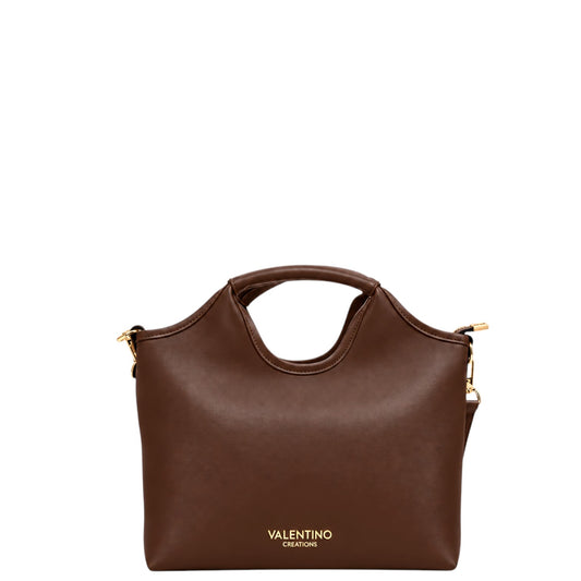 Borsa donna a mano e tracolla "Valentino Creations" VC602 Collezione Autunno/Inverno - Caffè