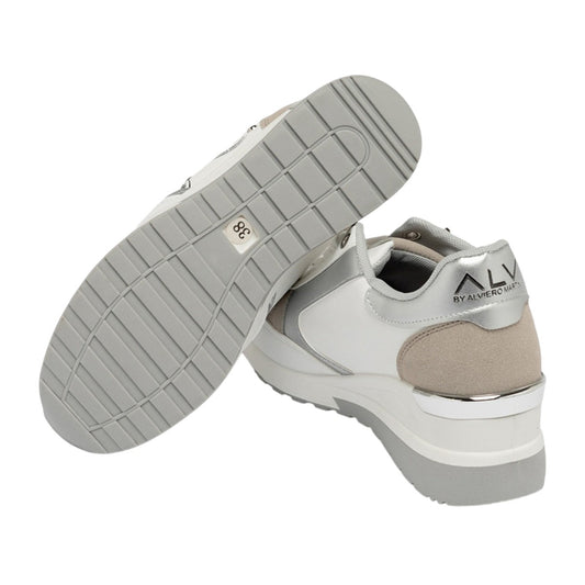 Sneakers donna "Alviero Martini" ALVSD0173-1027 Collezione Primavera/Estate 2026 -  Bianco e Argento