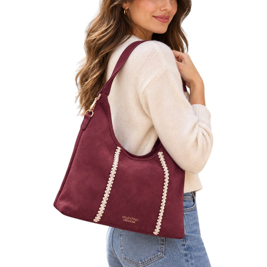Borsa donna a spalla e tracolla "Valentino Creations" VC529 Collezione Autunno/Inverno - Vino
