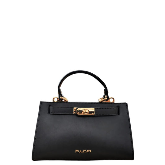 Borsa donna a mano e tracolla "Pulicati" RU 0122 Collezione Autunno/Inverno - Nero