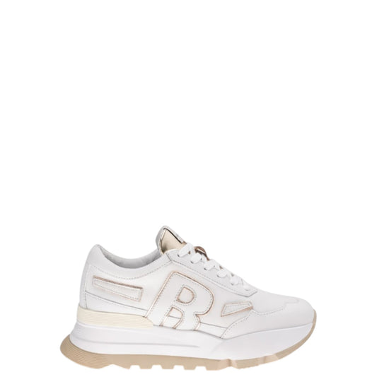 Sneakers donna "Rucoline" Aki 304 Pamplona Lam Collezione Primavera/Estate 2026 - Bianco e Oro