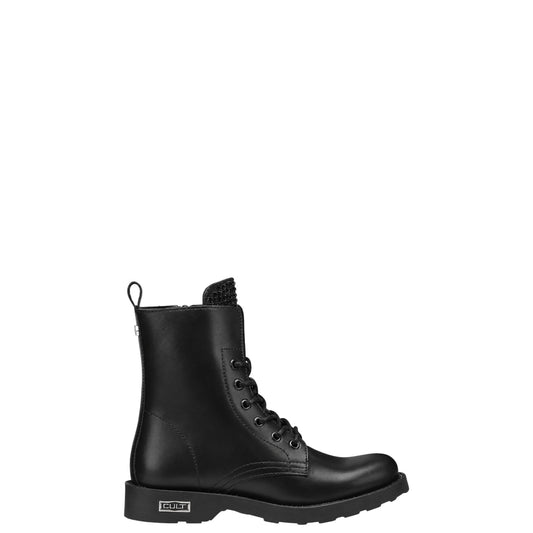 Anfibi donna "Cult" CLW350700 Collezione Autunno/Inverno con linguetta glitterata- Nero