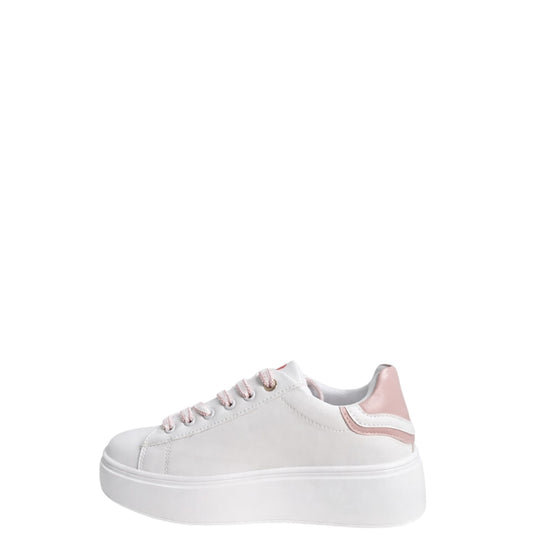 Sneakers donna "Braccialini" BA138 Collezione Primavera/Estate 2026 - Bianco e Rosa
