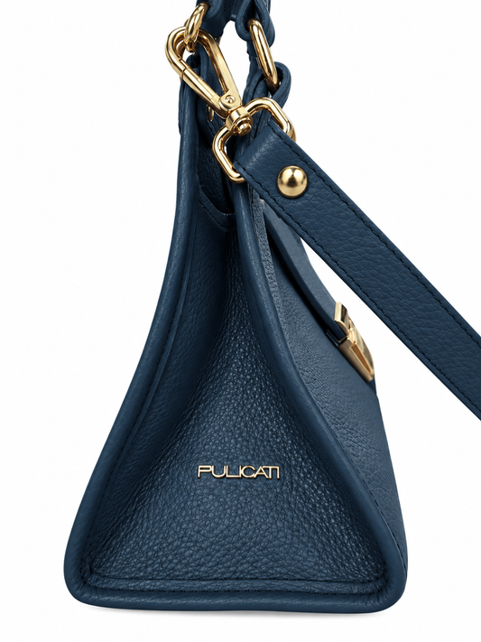Borsetta donna "Pulicati" CE 2120 Collezione Autunno/Inverno con tracolla - Blu