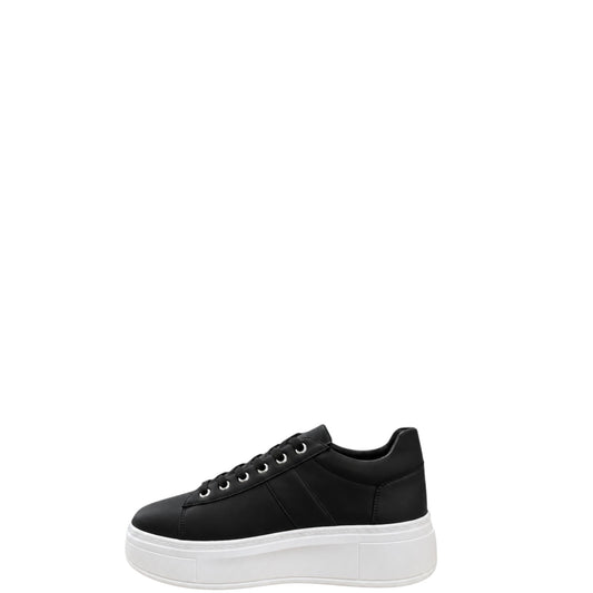 Sneakers donna "Braccialini" B100 Collezione Autunno/Inverno con cuore - Nero e Bianco