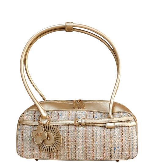 Borsa donna a spalla "Mariella Burani" MB005 Collezione Primavera/Estate - Oro Multi