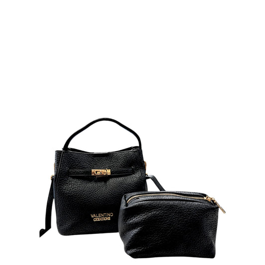 Borsetta donna a mano e tracolla "Valentino Creations" VC9006 Collezione Autunno/Inverno - Nero