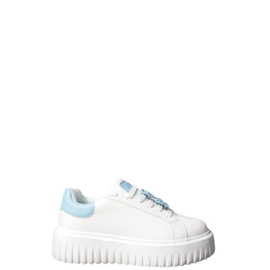 Sneakers donna "Braccialini" BA125 Collezione Primavera/Estate 2026 - Bianco e celeste