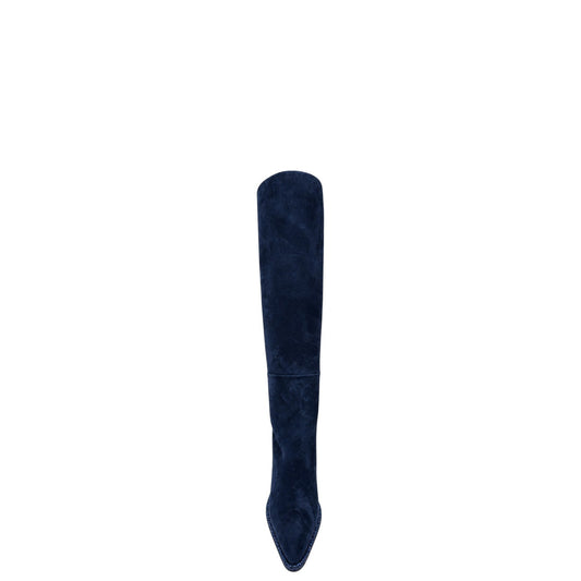 Stivali donna "Tamara Mellon" 853-100 Leonardo Collezione Autunno/Inverno in camoscio - Blu