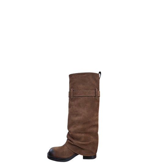 Stivali bikers donna "Noa A." ART.1302 Collezione Autunno/Inverno con fibbia - Marrone