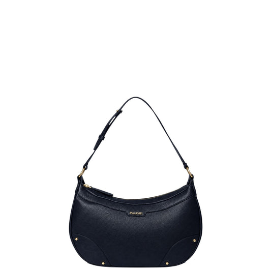Borsa a spalla donna "Pulicati" CE 13882 Collezione Autunno/Inverno con miniborchie - Blu Navy