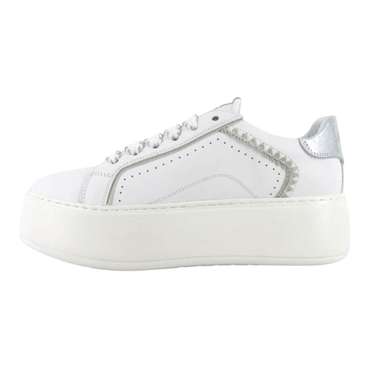 Sneakers donna "Janet & Janet" J-002 Collezione Primavera/Estate 2026 - Bianco e Argento
