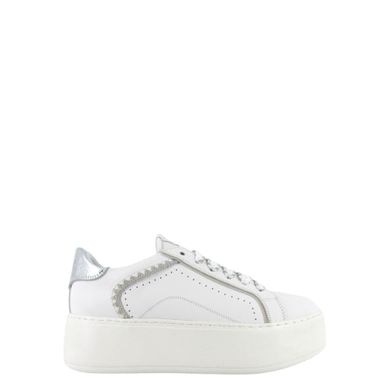 Sneakers donna "Janet & Janet" J-002 Collezione Primavera/Estate 2026 - Bianco e Argento