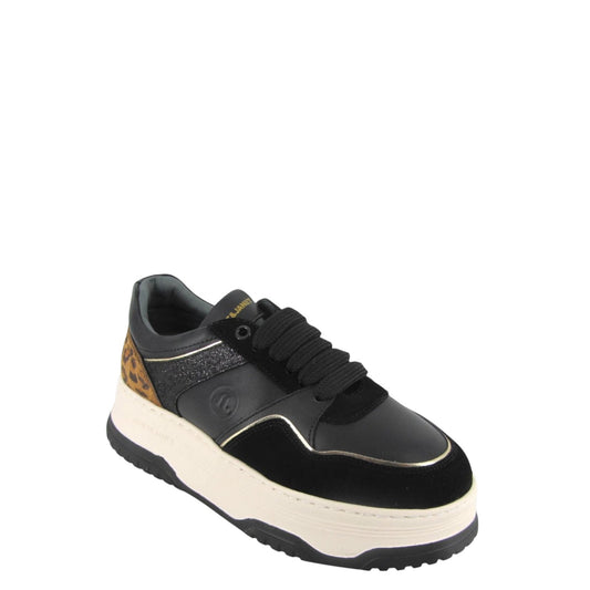 Sneakers donna "Janet&Janet" J-423 Collezione Autunno/Inverno - Nero e leopardato