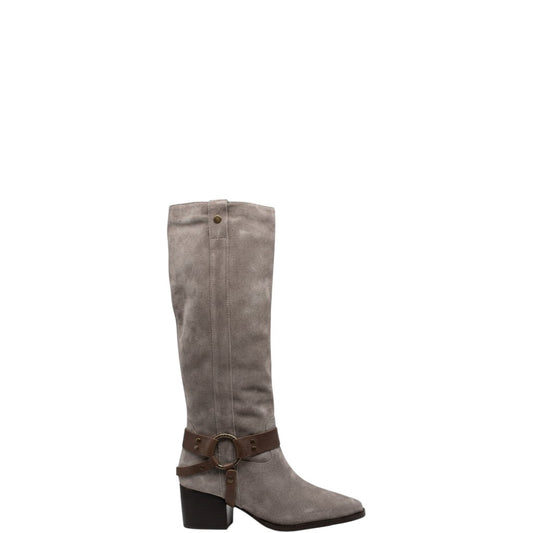 Stivali texani donna "Janet&Janet" J-515 Collezione Autunno/Inverno con cinturino - Grigio e marrone