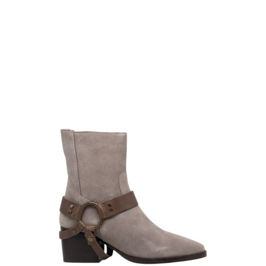 Stivaletti texani donna "Janet&Janet" J-513 Collezione Autunno/Inverno con cinturino - Grigio e marrone