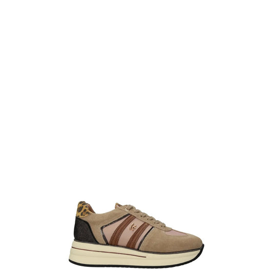 Sneakers donna "Keys" K-11291 Collezione Autunno/Inverno - Beige e Leopardato Multi