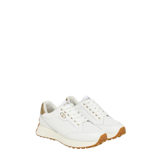Sneakers donna "Liu Jo" Lolo 20 Collezione Primavera/Estate 2026 - Bianco e oro