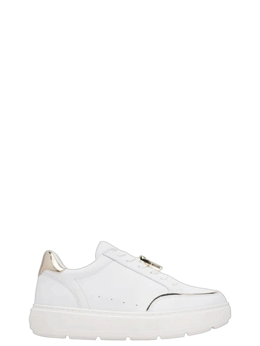 Sneakers donna "Love Moschino" JA15214G1MIA610A Collezione Autunno/inverno - Bianco e oro