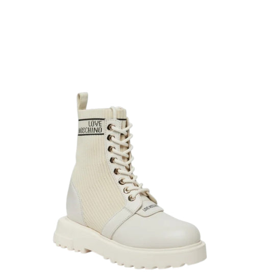 Anfibi donna "Love Moschino" JA24324G0HIY612A Collezione Primavera/Estate 2026 - Burro
